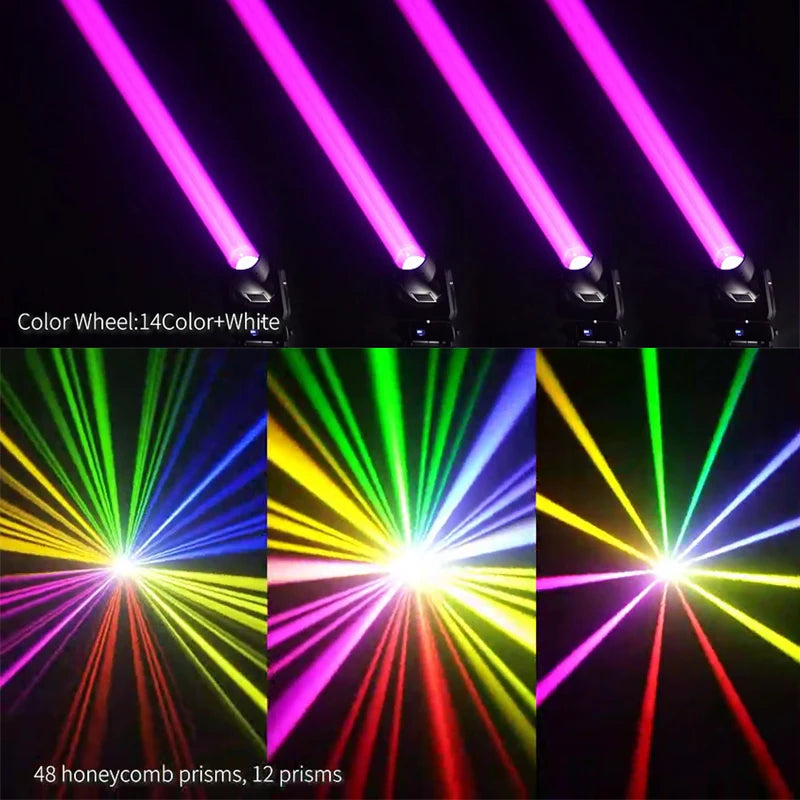 Super Lighting 380W professional party event moving head stage light with dynamic backgammon projection and beam of light effect