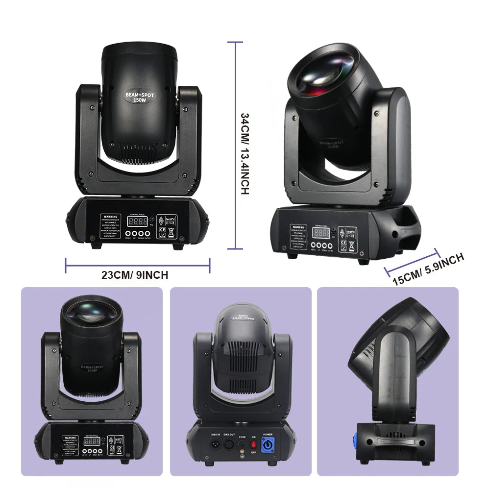 Super Lighting Professional mini lyre 150w beam of light Gobo Spot DMX Cabeza Movil Nightclub Party Event Bar Dj Light Moving Head Stage Light